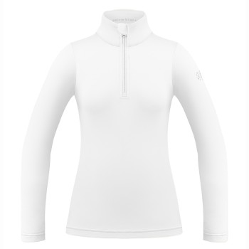 Womens base layer with zip white