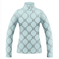 Girls base layer monogram aloe blue