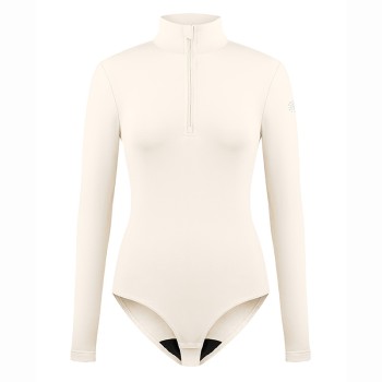 Womens base layer bodysuit natural white