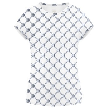 Womens t-shirt monogram oxford blue