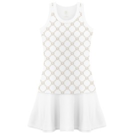 Womens dress monogram sand beige