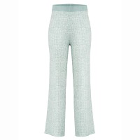 Womens knit pants tweed aloe blue