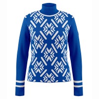 Womens knit pullover acid blue