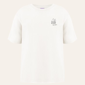 Womens cotton t-shirt skate white