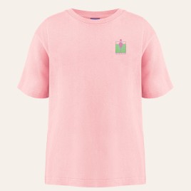 Womens cotton t-shirt tennis flamingo pink