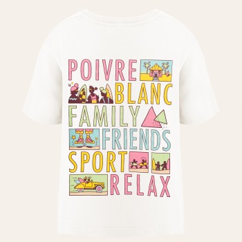 Girls cotton t-shirt letters white