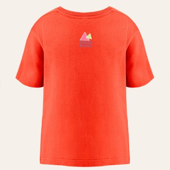 Girls cotton t-shirt skate papaya orange