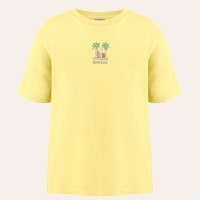 Girls cotton t-shirt van lemon yellow