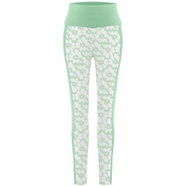 Womens leggings flower green/green