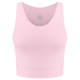 Womens crop top powder pink