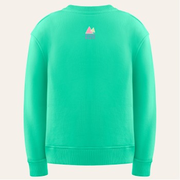 Girls cotton sweater skate mint green