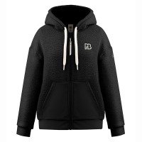 Womens sherpa hoody black