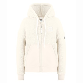 Girls sherpa hoody natural white