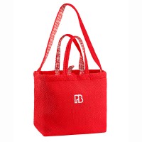 Fleece tote bag scarlet red