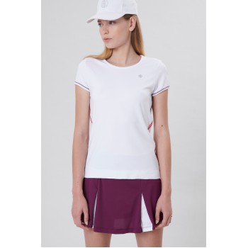 Womens t-shirt white/jam purple