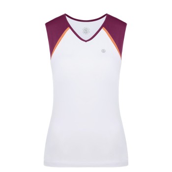 Womens top white/jam purple