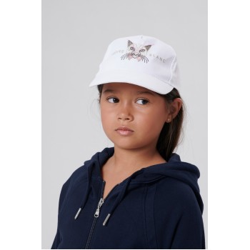 Girls blue cotton jacket with hoody