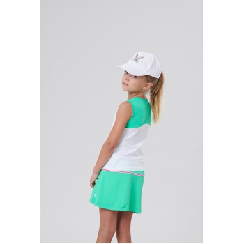 Girls meryl stretch skort emerald green/white