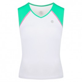 Girls meryl top white/emerald green