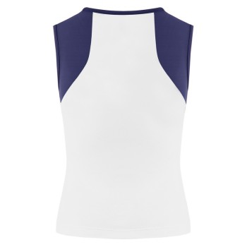 Girls top white/oxford blue