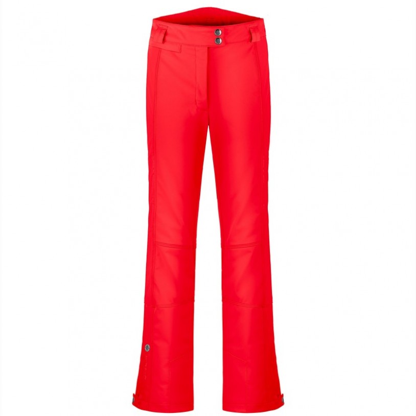 Womens stretch ski pants scarlet red