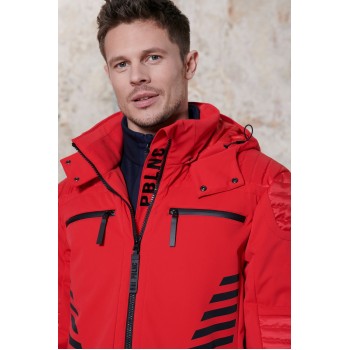 Mens stretch jacket scarlet red