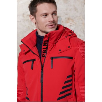 Mens stretch jacket scarlet red