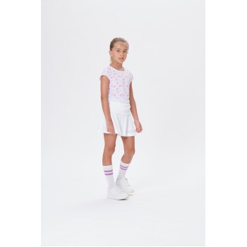 Girls eco light fancy white/lady pink t-shirt