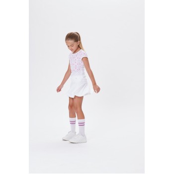 Girls eco light fancy white/lady pink t-shirt