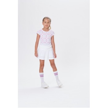 Girls eco light fancy white/lady pink t-shirt