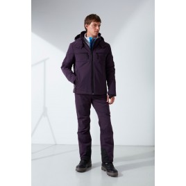 Mens stretch ski jacket mulberry purple