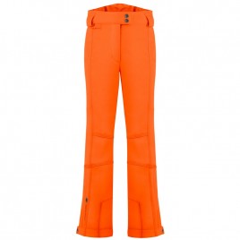 Womens stretch ski pants puffin orange