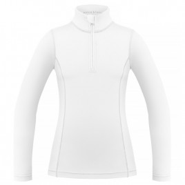 Womens thermo sweater with zip white