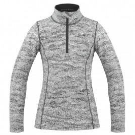 Womens thermo sweater with zip digital black
