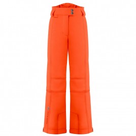 Girls stretch ski pants puffin orange