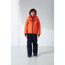 Boys ski jacket puffin orange