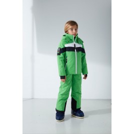 Boys ski jacket multico fizz green
