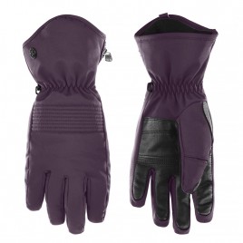 Womens stretch ski gloves mulberry purple