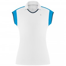 Womens polo shirt white/diva blue