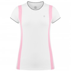 Womens t-shirt white/palm pink