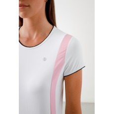 Womens t-shirt white/palm pink