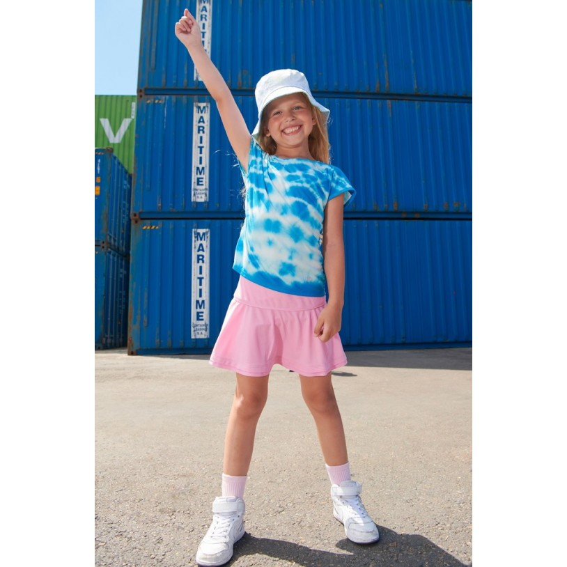 Girls eco active t- shirt cloudy diva blue