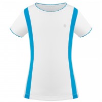 Girls t-shirt white/diva blue