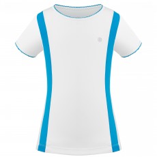 Girls t-shirt white/diva blue
