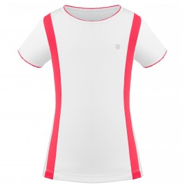 Girls t-shirt white/palm pink