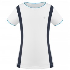 Girls t-shirt white/oxford blue