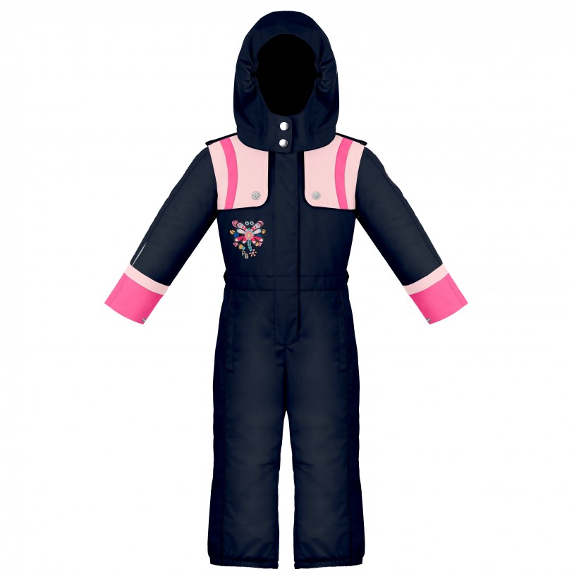 Girls overall multico oxford blue
