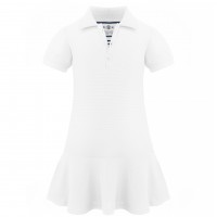 Girls polo dress white