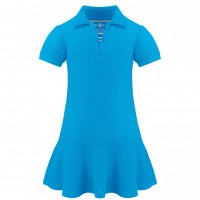 Girls polo dress diva blue