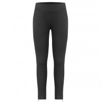 Womens stretch fleece pants black